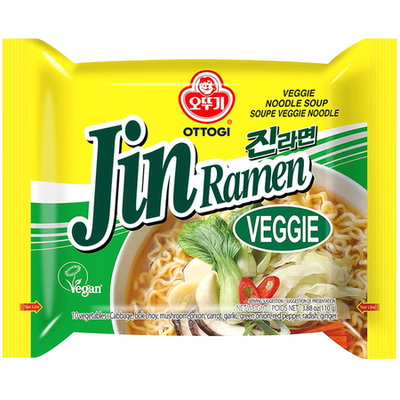 Zupa Makaronowa Jin Ramen Veggie Lekko Pikantna 110g Ottogi