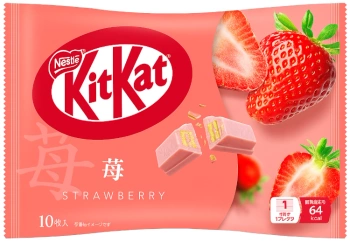 KitKat Mini Ichigo z truskawkami, torebka 10 sztuk 113g Nestlé