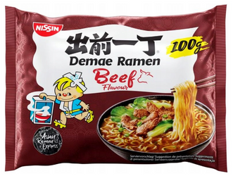Zupa makaronowa Demae Ramen o smaku wołowiny 100g - Nissin