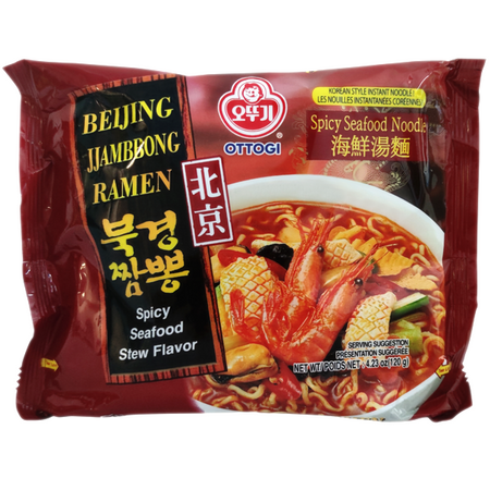 Zupa makaronowa Beijing Jjambbong Ramen, bardzo ostra 120g - Ottogi