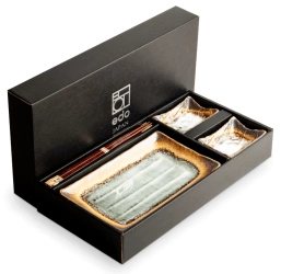 Zestaw do sushi żółto-brązowy, 6 elementów - Edo Japan