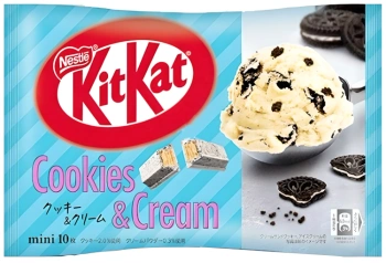 KitKat Mini Cookie & Cream - ciasteczka z kremem, torebka 10 sztuk 116g - Nestlé