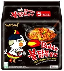 Buldak Ramyun Original makaron instant o smaku ostrego kurczaka, ogniście ostry 5 x 140g - Samyang