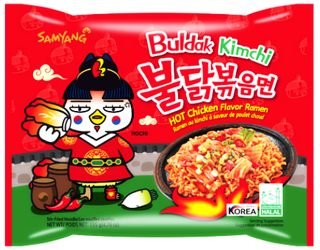 Ramyun Buldak o smaku ostrego kurczaka z kimchi, ogniście ostry 135g - Samyang