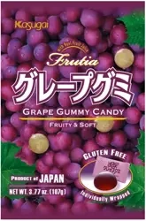 Frutia Grape Gummy, żelki o smaku winogronowym 107g - Kasugai