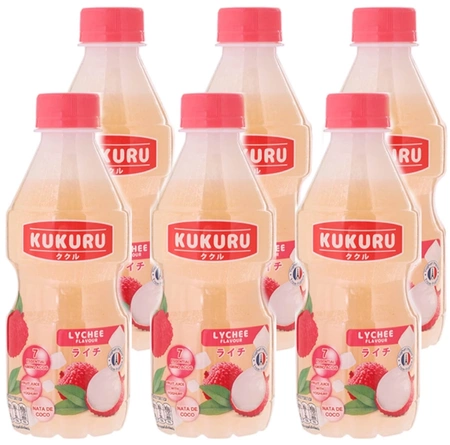 Napój jogurtowy z dodatkiem Nata de Coco Lychee 6 x 280ml – Kukuru