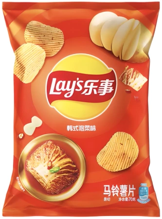 Chipsy ziemniaczane Korean Kimchi Flavor o smaku pikantego kimchi 70g - Lay's