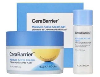 CeraBarrier Moisture Active Cream Special Edition 50ml + 30ml - zestaw do pielęgnacji twarzy, serum w kremie i toner Holika Holika