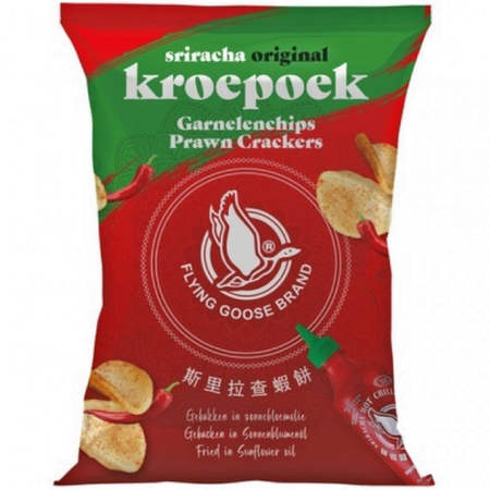 Chipsy krewetkowe Sriracha Original 80g - Flying Goose