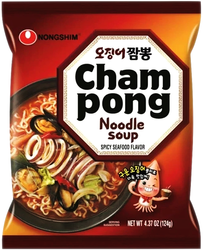 Zupa makaronowa Champong Ramyun z owocami morza, ostra 124g - Nongshim