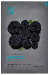 Pure Essence Mask Sheet - Charcoal 23ml - Maska w płachcie z węglem aktywnym do skóry tłustej i problematycznej - Holika Holika