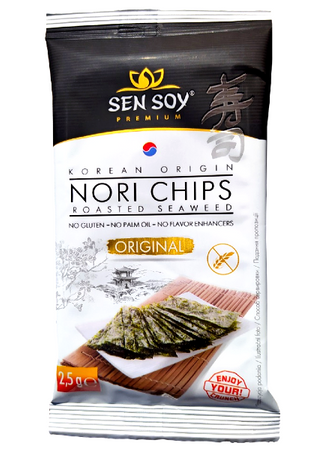 Chipsy Nori Original z solą 60 szt x 2,5g - Sen Soy