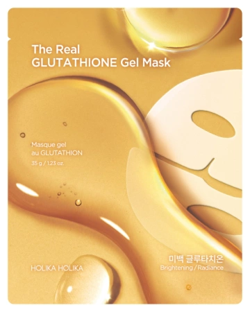 The Real Gel Mask Glutathione 35g - hydrożelowa maska całonocna przywracająca blask - Holika Holika