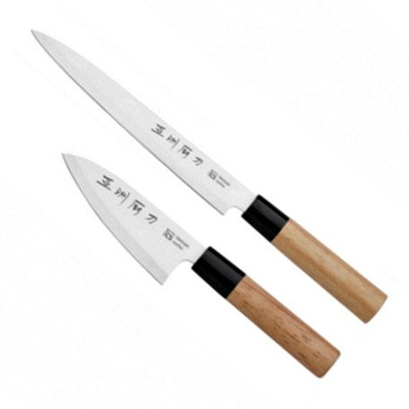 Zestaw 2 noży NARA, Yanagi-ba do sushi (21cm) i Santoku (11cm) - CSS