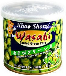 Prażony zielony groszek z wasabi 140g - Khao Shong