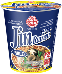Zupa makaronowa Jin Ramen Mild w kubku, lekko pikantna 65g - Ottogi