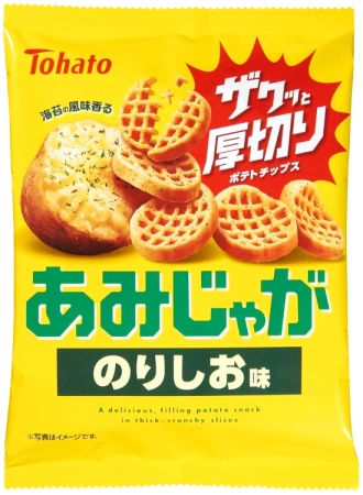 Chrupki ziemniaczane japońskie Ami-Jaga Nori-Shio smak nori 55g - Tohato