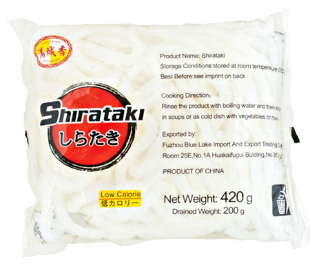 Makaron Shirataki Konjac, grube kluski udon 400g - City Aroma