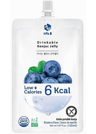 Konjac Jelly, przekąska z galaretką konnyaku o smaku jagodowym 150ml - Jelly. B