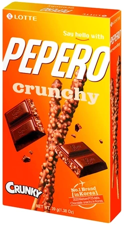 Paluszki Pepero Crunky z chrupiącą czekoladą 39g - LOTTE