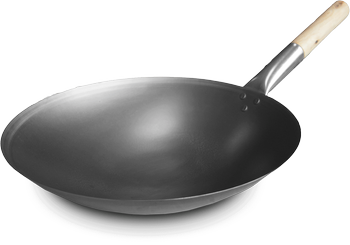 Wok stalowy z okrągłym dnem śr. 38cm (15 cali) - Shine Farm