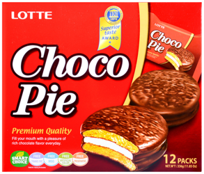 Choco Pie, ciastka biszkoptowe z pianką, pudełko (12 szt. x 28g) - Lotte