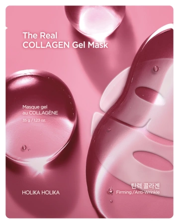 The Real Gel Mask Collagen 35g - hydrożelowa maska całonocna poprawiająca elastyczność - Holika Holika