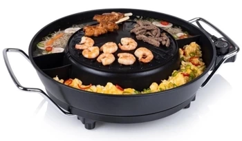 Grill elektryczny do koreańskiego BBQ z garnkiem hot pot - średnica 36 cm Tristar