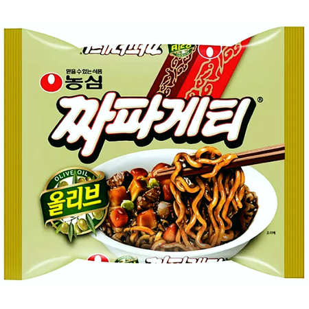 Chapagetti, makaron z sosem z czarnej fasoli, łagodny 140g - Nongshim