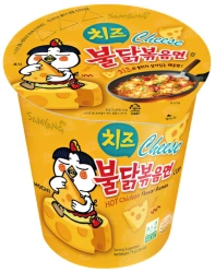 Ramyun Buldak o smaku ostrego kurczaka z serem w kubku, ogniście ostry 70g - Samyang