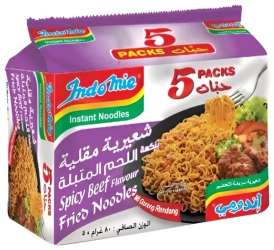 Makaron Instant Mi Goreng Rendang Spicy Beef, pikantny 5 x 80g - Indomie