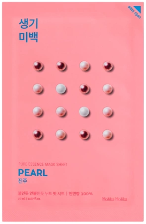 Pure Essence Mask Sheet - Pearl 23ml - przywracająca blask maska z ekstraktem z pereł - Holika Holika