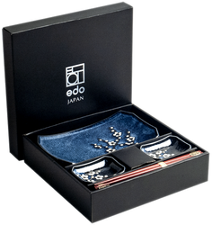 Zestaw do sushi Hana niebieski, 6 elementów - Edo Japan