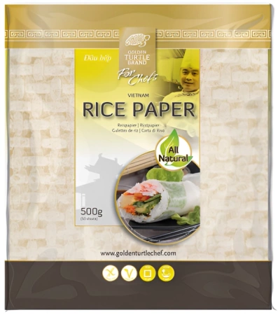 Papier ryżowy kwadratowy 19cm, 500g - Golden Turtle