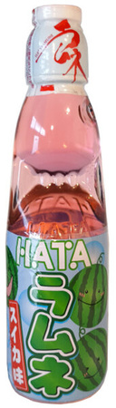 Napój Ramune Watermelon, japońska oranżada o smaku arbuzowym 200ml - Hata Kosen