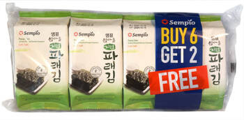 Snacki Parae Gim z alg morskich o zmniejszonej zawartości soli 8 x 5g - Sempio