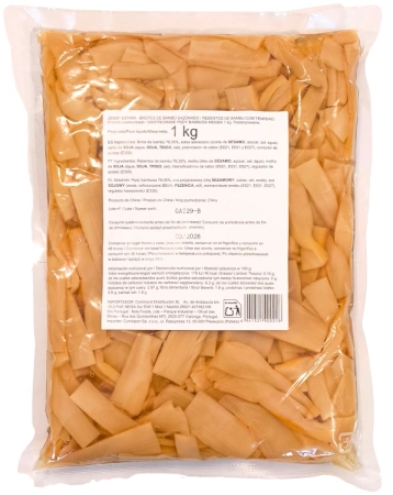 Menma marynowane fermentowane pędy bambusa w plasterkach 1kg 