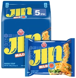 Zupa makaronowa Jin Ramen Mild, lekko pikantna 5x120g - Ottogi