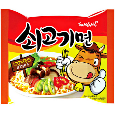 Zupa makaronowa Sogokimyun o smaku wołowym, pikantna 120g - Samyang