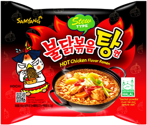 Ramyun Buldak Stew Type o smaku ostrego kurczaka w ognistym bulionie 145g - Samyang