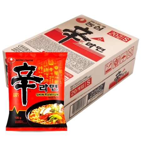 Zupa instant Shin Ramyun, bardzo ostra - karton (20 x 120g) Nongshim