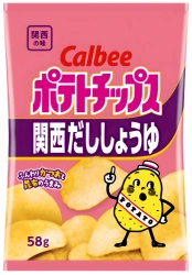 Chipsy Kansai Dashi-Shoyu smak sosu sojowego i pasty dashi 58g - Calbee