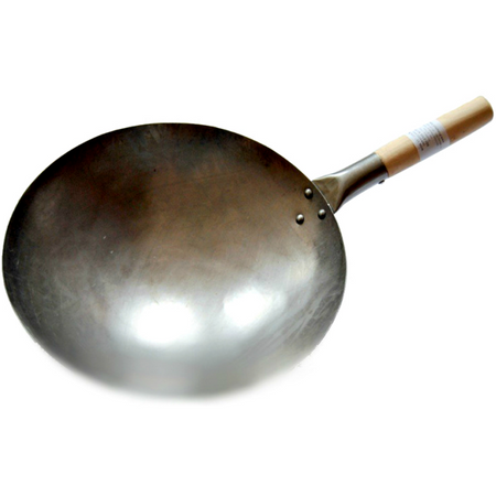 Wok ze stali węglowej - średnica 33cm (13 cali) - Shine Farm