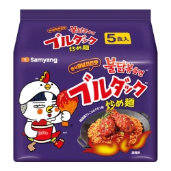 Danie o smaku ostrego kurczaka Yangnyeom Buldak 5 x 140g - Samyang Japan