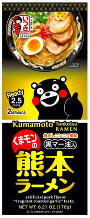 Ramen Kumamon no Kumamoto Tonkotsu z prażonym czosnkiem, łagodny 176g - Itsuki