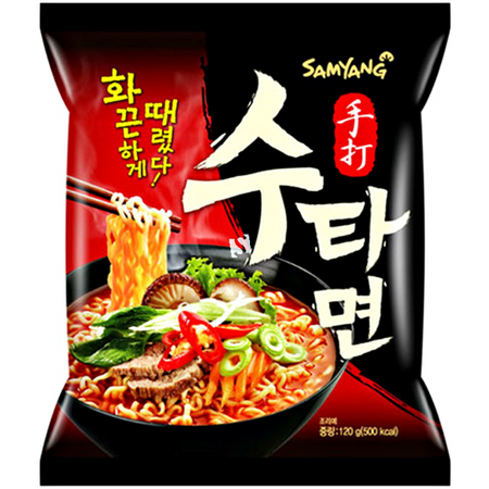 Zupa Ramyun Sutah wołowa z warzywami, bardzo ostra 120g - Samyang