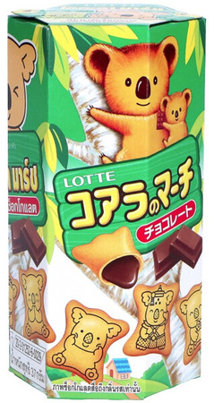 Koala's March Chocolate Biscuit, herbatniki z kremem czekoladowym 37g - LOTTE