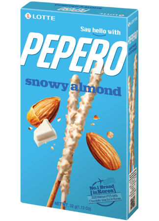 Paluszki Pepero Snowy Almond z migdałami 32g - LOTTE