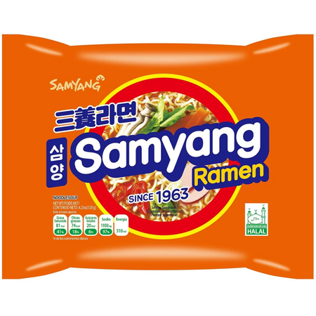 Zupa Samyang Original Ramen o smaku wołowiny, pikantna 120g - Samyang