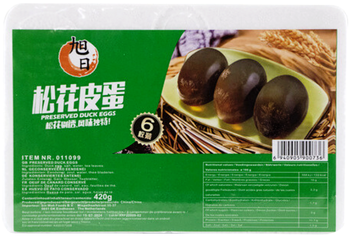 Century Eggs, stuletnie jajka kacze 6 sztuk 360g - Xu Ri